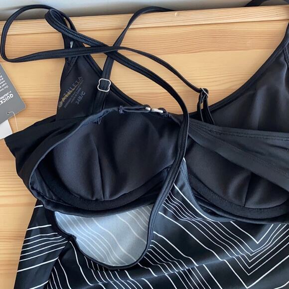 Athleta Chevron Tankini black white 34B/C - Picture 9 of 12